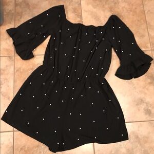 1XL Fashion Nova Black Pearl Paradise Romper  1X
